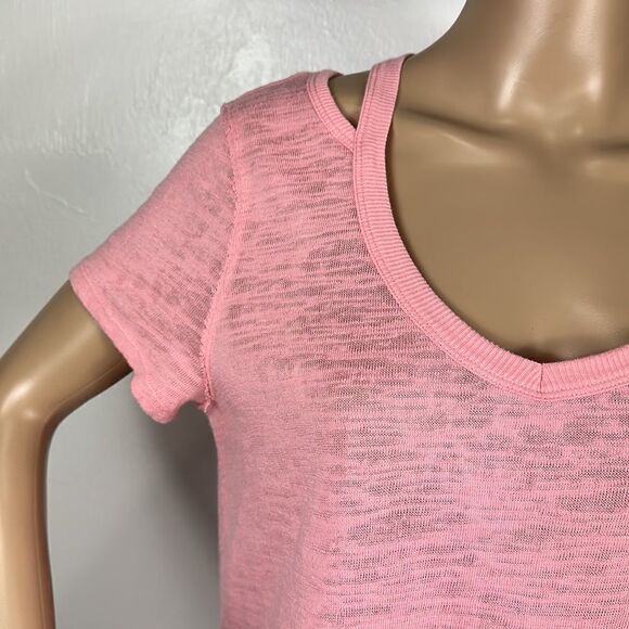 Calvin Klein Pink Cotton Short Sleeve Cut Outs T-shirt Top Size M - Picture 3 of 8